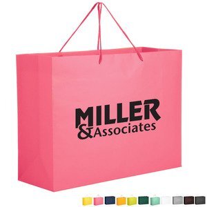 Large & Thank You Plastic Merchandise Bag with Loop Handle Boutique Bag - Size 16x12.5 Infinite Pack & Pink