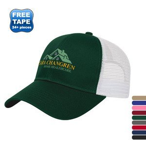 Value Two Tone Cotton Twill Constructed Cap with Mesh Back