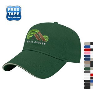 Value Brushed Cotton Twill Constructed Sandwich Cap