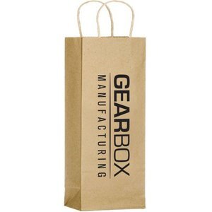 Natural Kraft Paper Wine Tote, 5-1/2" x 12-1/2"