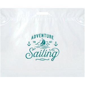 Fold-Over Reinforced Die Cut Plastic Bag, 16" x 13"