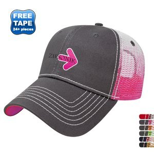 Gradient Chino Constructed Cap with Mesh Back