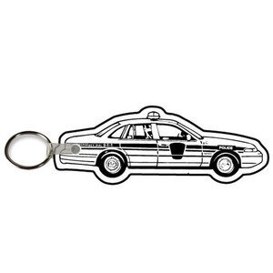Soft Vinyl Key Tag, Police Car