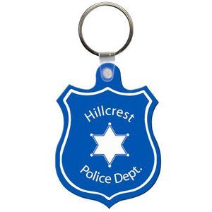 Police Shield Soft Vinyl Flexible Key Tag