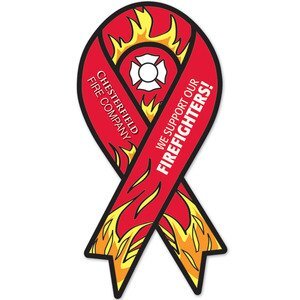 Firefighter Support Ribbon Auto Magnet
