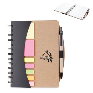 Mini Journal w/ Pen, Flags & Sticky Notes, 6" x 7"