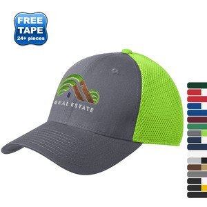 New Era® Cotton Front Constructed Fitted Cap with Mesh Back