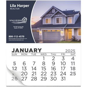 Magnet with 12 Month Calendar Pad