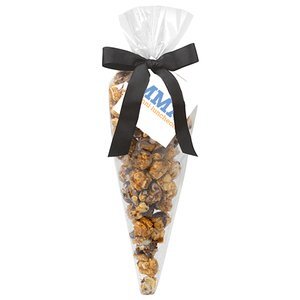 White & Dark Chocolate Swirl Popcorn Cone Gift Bag, Small