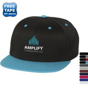 Flexfit® Wool Blend Flat Bill Snapback Constructed Cap