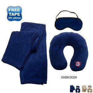 Luxury Plush Travel Set with Blanket, Eye Mask & Pillow