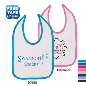 Rabbit Skins® Ringspun Cotton Jersey Contrast Color Infant Bib