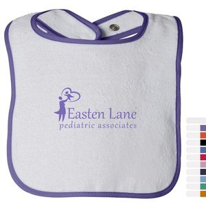 Rabbit Skins® Cotton Terry Contrast Color Infant Snap Bib