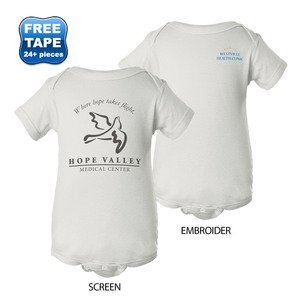 Rabbit Skins® White Ringspun Cotton Lap Shoulder Infant Creeper