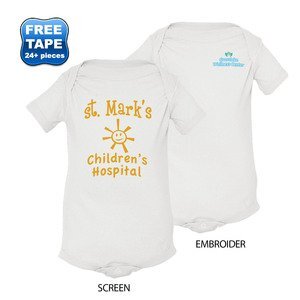 Rabbit Skins® Fine Jersey Lap Shoulder Infant Creeper, White