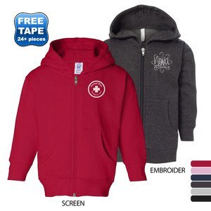 Rabbit Skins® Hooded Full-Zip Toddler Sweatshirt