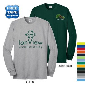 Port & Company® 50/50 Cotton/Poly Men's Long Sleeve Tee