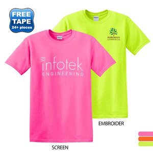 Gildan® Heavy Cotton™ 50/50 Men's Tee, Safety Colors