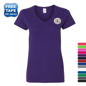 Gildan® Heavy Cotton™ 100% Cotton Ladies' V Neck Tee