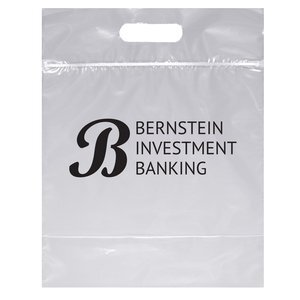 Zip Closure Die Cut Handle Plastic Bag, 12" x 12"