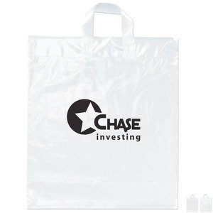 Plastic Grab Bag with Loop Handles, 16" x 18"