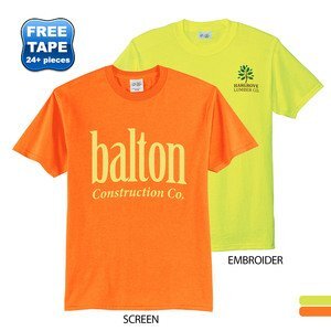 Port & Company® 50/50 Cotton/Poly Men's Tee, Safety Colors
