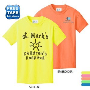 Port & Company® 50/50 Youth Neon Tee
