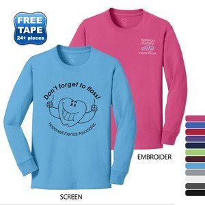 Port & Company® 100% Cotton Youth Long Sleeve Tee