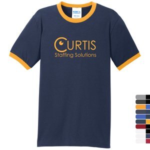 Port & Company® 100% Cotton Men's Ringer Tee