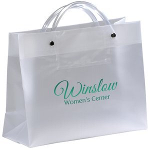 Frosted High Density Handled Shopper, 10" x 8"