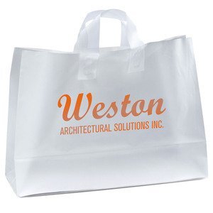 Frosted Loop Handle Shopper, 16" x 12"