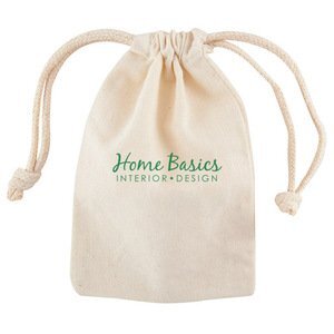 Cotton Drawstring Pouch, 4" x 6"