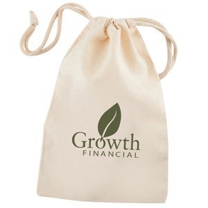 Cotton Drawstring Pouch, 6" x 9"