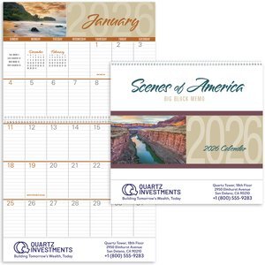 Scenes of America Big Block Memo Calendar