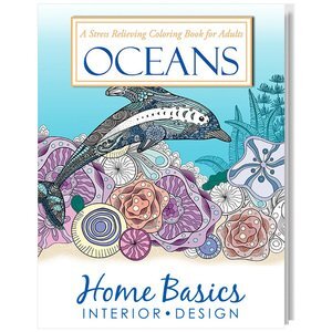 Ocean Wonders Adult Coloring Book Set With 24 Colored Pencils And Pencil  Sharpener Included: Color Your Way To Calm