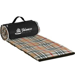 Roll-Up Picnic Blanket, Tartain Plaid, 59" x 53"