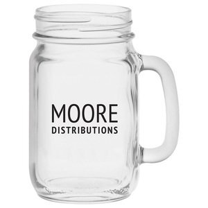 Glass Mason Jar w/ Handle, 16 oz.