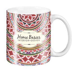 Classic C-Shaped Handle Ceramic Mug, 11oz.