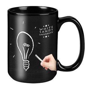 Mighty Ceramic Black Mug, 15oz.