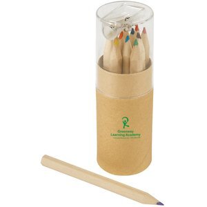 Colored Pencil 12-Piece Set in Tube w/ Sharpener