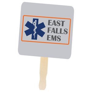Square Hand Fan, Full Color Imprint