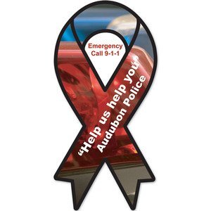 Police Ribbon Auto Magnet