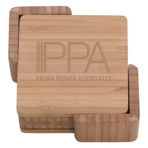 Square Bamboo Coaster Set