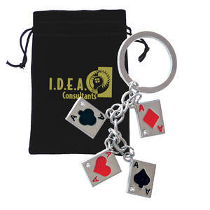 Four Aces Charm Keychain