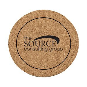 Round Cork Coaster, 3-1/2"