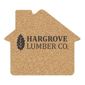House Cork Coaster, 4-1/4"