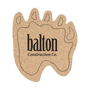 Paw Cork Coaster, 4-1/4"