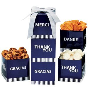 Thank You Cube Cookie Tower