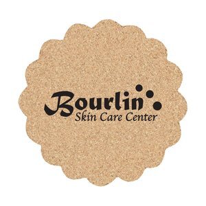 Flower Cork Coaster, 4"
