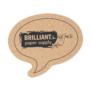 Speech Bubble Cork Coaster, 5-1/2"